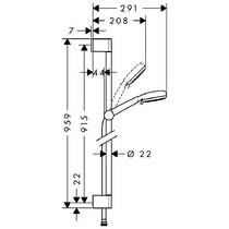 Душовий набір Hansgrohe Crometta 100 Vario 26657400 хром/білий, фото №2