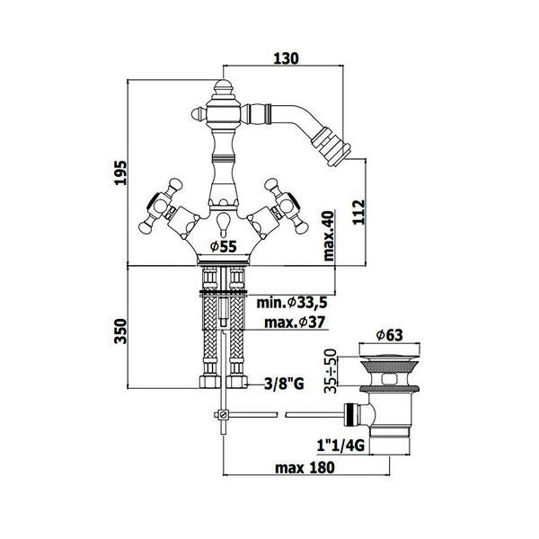 Смеситель для биде Paffoni Belinda FBLV 135 CR хром, фото 2