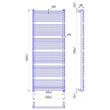 Рушникосушарка водяна Mario Преміум Турін 1360х530/500 1360х530 мм полірована нержавіюча сталь, фото 2