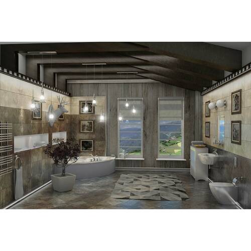 Керамограніт Golden Tile Metallica Сірий 782630 30x60 см, фото 2