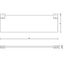 Полиця скляна Decor Walther Corner CO GLA40 0560960 39 см чорний матовий, фото №2