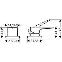 Смеситель для ванны Hansgrohe Metropol 32548000 хром, фото №2
