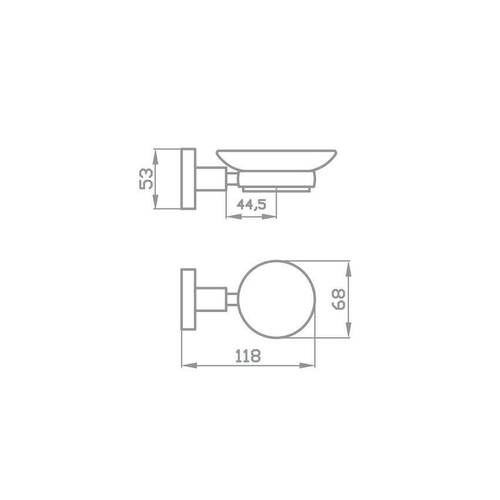 Мыльница Аква Родос Глория 44015/8122 с держателем хром, фото 3