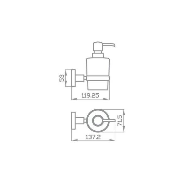 Дозатор для жидкого мыла Аква Родос Глория 63018/8133 с держателем хром, фото 2