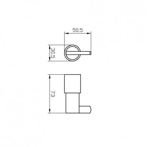 Крючок Аква Родос Маттео 05733/8825 одинарный хром, фото 2