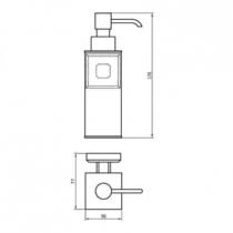 Дозатор для жидкого мыла Аква Родос Leonardo 05870/9932 с держателем хром, фото №3