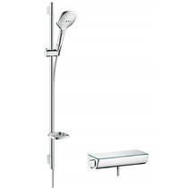 Змішувач для душу термостатичний Hansgrohe Raindance Select E 27039400 з душовим набором і штангою, хром, фото №1