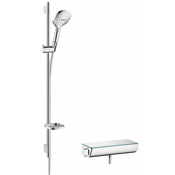 Змішувач для душу термостатичний Hansgrohe Raindance Select E 27039400 з душовим набором і штангою, хром, фото 1