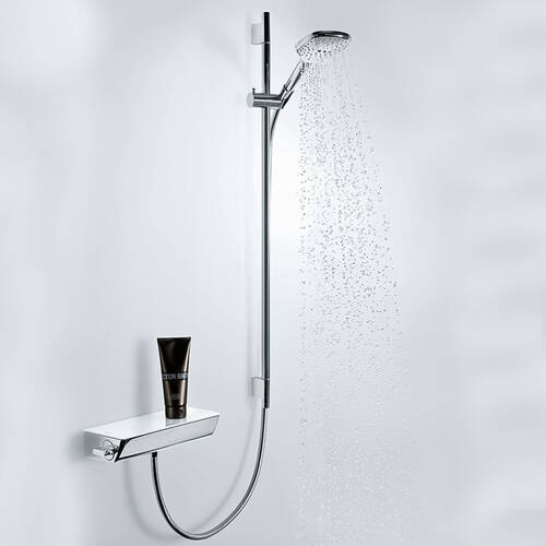 Змішувач для душу термостатичний Hansgrohe Raindance Select E 27039400 з душовим набором і штангою, хром, фото 3