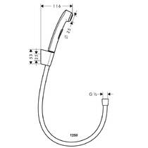 Гігієнічний душ Hansgrohe Bidette 32129800 сталь, фото №2