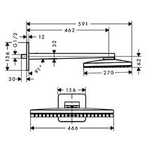 Верхний душ Axor ShowerSolutions 35274800 стальной, фото №2