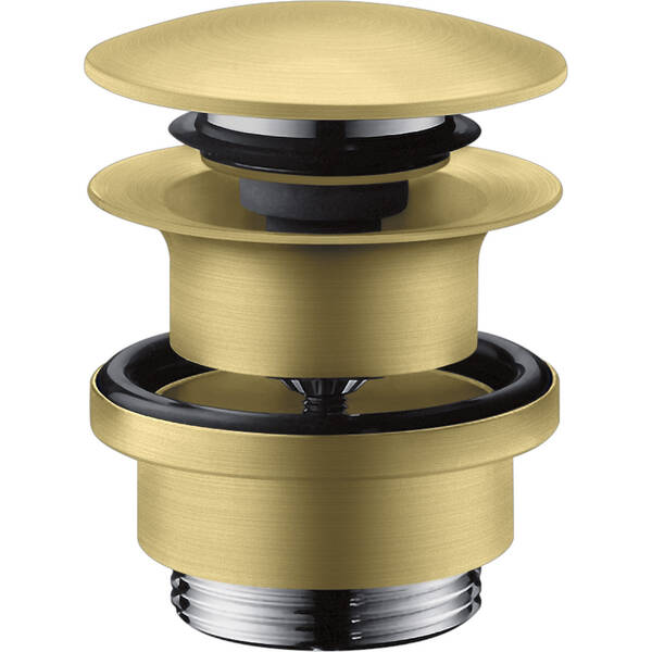 Донный клапан для раковины Axor 51300950 Push-open матовая латунь, фото 1