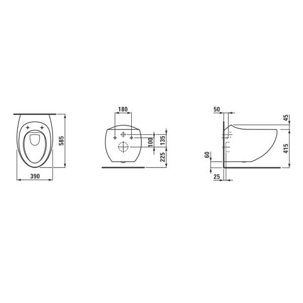 Унітаз підвісний Laufen Alessi one H8209714000001 Rimless, фото 2