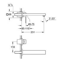 Смеситель скрытого монтажа для раковины Grohe Eurocube 23447000, фото №2