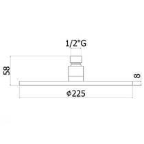Верхній душ Paffoni Master ZSOF 074 ST 225 мм колір - сталь, фото №2