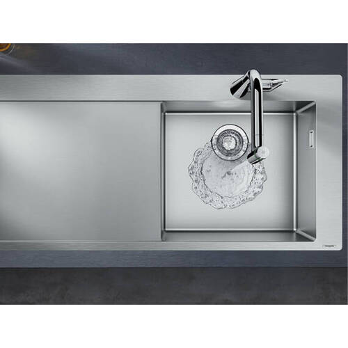Мийка для кухні Hansgrohe S71 43331800 (S716-F450) сталь, фото 3