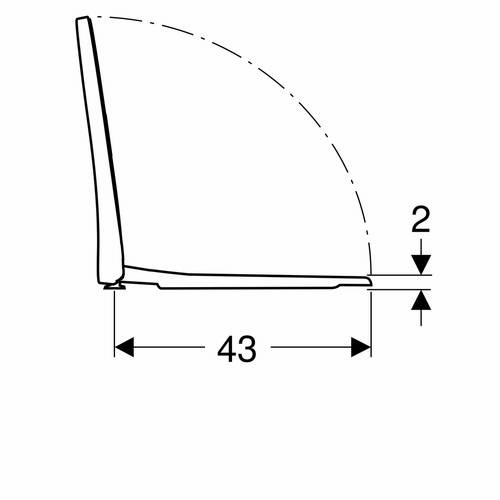 Кришка для унітаза Geberit iCon 574950000 Slim, Soft-Close, quick-fix, фото 2