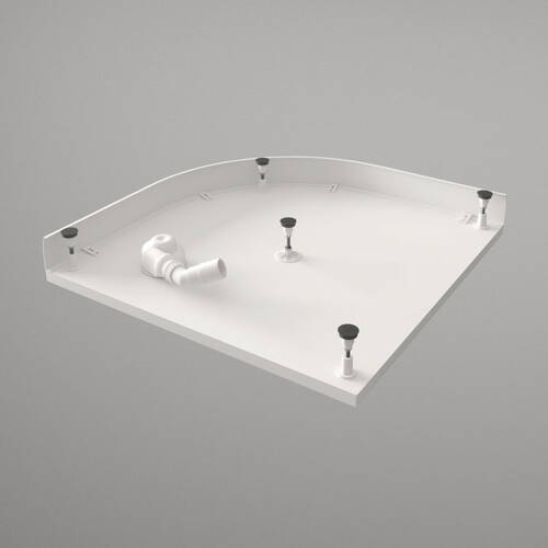 Душевой поддон из искусственного камня Paa ART RO 90 R550 DPARTRO90R550W/00 90х90см 1/4 круга белый глянец, фото 3