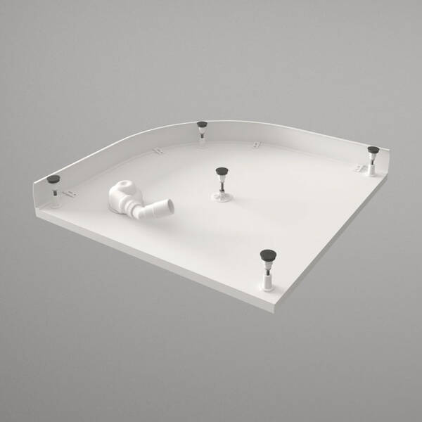 Душевой поддон из искусственного камня Paa ART RO 90 R550 DPARTRO90R550W/00 90х90см 1/4 круга белый глянец, фото 3