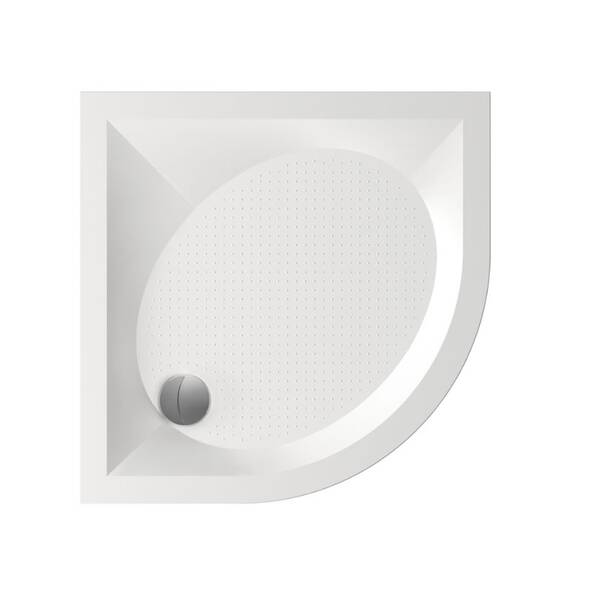 Душевой поддон из искусственного камня Paa ART RO 90 R550 DPARTRO90R550W/00 90х90см 1/4 круга белый глянец, фото 1