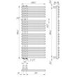 Рушникосушарка комбінована з теном Mario Преміум Марсель 900х400/50 мм хром (ТЕН TERMA КТХ 300W, блок управління TERMA КТХ 4V), фото 4