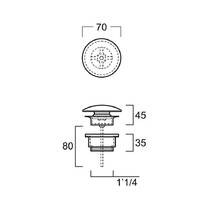 Донний клапан для раковини Simas PLCE білий глянець, фото №2