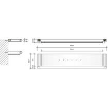 Полка металлическая Decor Walther Mikado MK ABL40 0521760 40 см черный матовый, фото №2