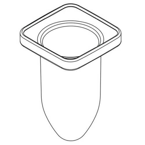 Колба Axor Urquiola 95419000 для туалетної щітки, скло, фото 2