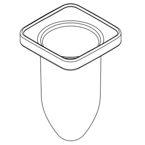 Колба Axor Urquiola 95419000 для туалетної щітки, скло, фото 2