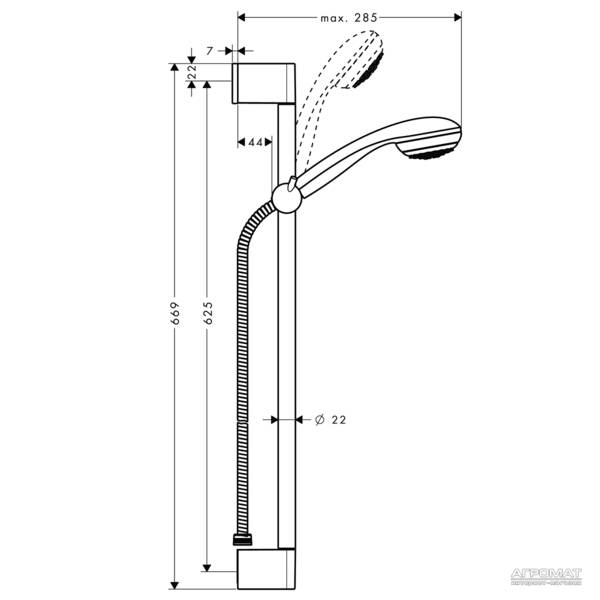 Душевой набор Hansgrohe Crometta 27728000, фото 2