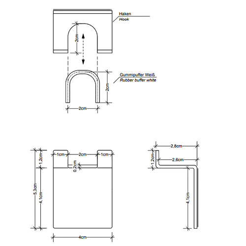 Крючок Decor Walther Contract WH 4 0902100 двойной, хром, фото 2