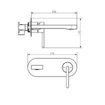 Смеситель скрытого монтажа для раковины Devit Laguna 8411X110B, фото №2