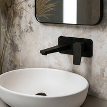 Змішувач прихованого монтажу для раковини Devit Up 8101X120B чорний матовий