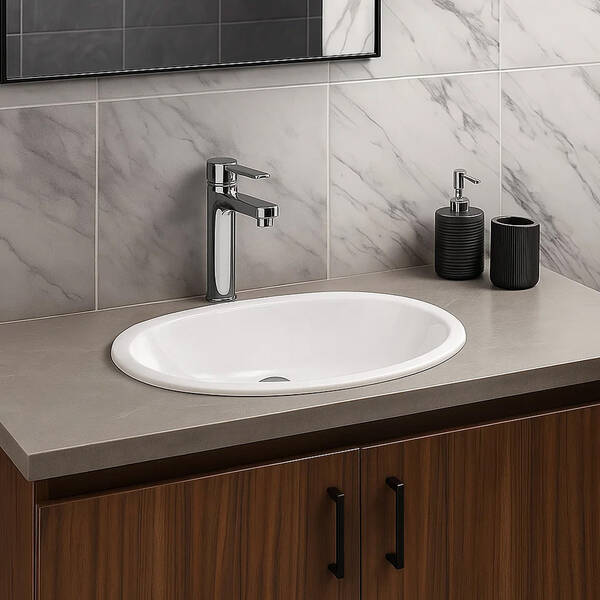 Раковина RAK Ceramics Lily OC36AWHA 46 см врезная в столешницу, фото 4