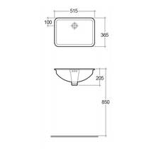 Раковина RAK Ceramics Cleo OC143AWHA 51 см под столешницу, фото №2