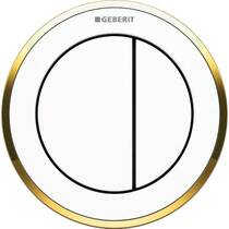 Клавіша змиву Geberit Sigma10 116.056.KK.1 білий/позолота, фото №1