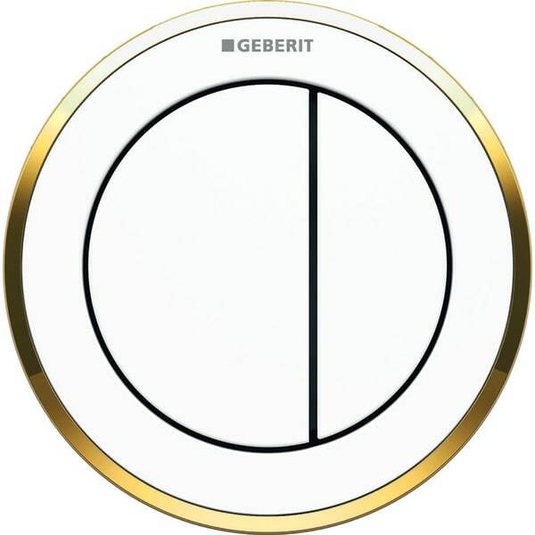 Клавіша змиву Geberit Sigma10 116.056.KK.1 білий/позолота, фото 1