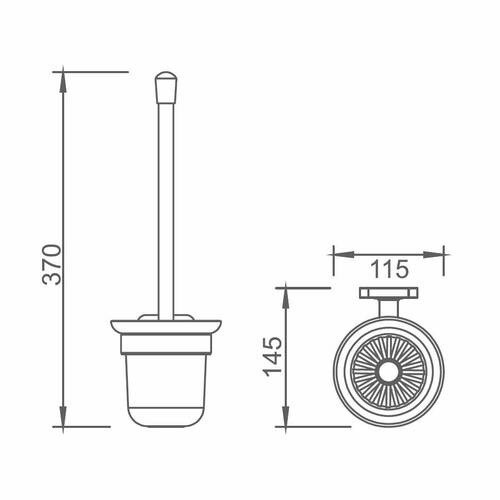 Щітка для унітазу Devit Laguna 6760110 з тримачем хром, фото 2