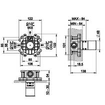Внутренняя часть смесителя для душа/раковины Gessi Inciso 54055-239 брашированная сталь, фото №2