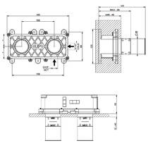 Внутренняя часть смесителя с изливом Gessi Inciso 54198-239 брашированная сталь, фото №2
