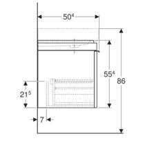 Тумба для раковины Geberit Citterio 500.567.JJ.1 подвесная 90 см серо-коричневый дуб/черное стекло, фото №5