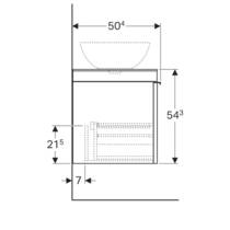 Тумба для раковины Geberit Citterio 500.561.JJ.1 подвесная серо-коричневый дуб/черное стекло, фото №5