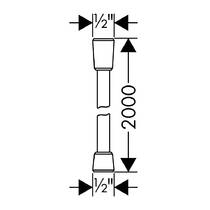 Душовий шланг Axor 28624820 2 м нікель матовий, фото №2