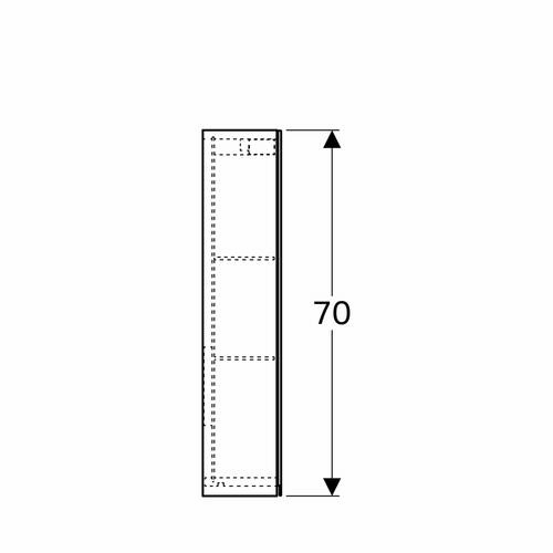 Дзеркальна шафа Geberit Option 500.205.00.1 75 см з підсвічуванням, дверцята дзеркальні зовні та всередині, фото 2