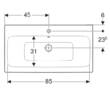 Раковина Geberit iCon 124590000 90 см, фото 3