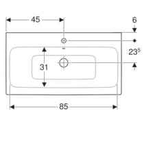 Раковина Geberit iCon 124590000 90 см, фото №3