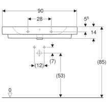 Раковина Geberit iCon 124590000 90 см, фото №4