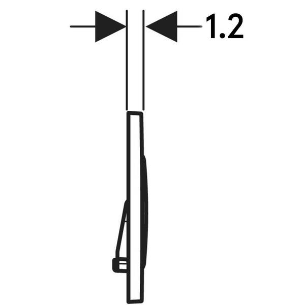 115.882.14.1 Sigma20 round Клавіша змиву, подвійний змив, легкоочисна поверхня, чорний мат/хром глянець — фото 5