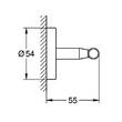 Крючок Grohe BauCosmopolitan 40461001 двойной хром, фото 2