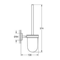 Щітка для унітаза Grohe BauCosmopolitan 40463001 з тримачем, хром, фото №2